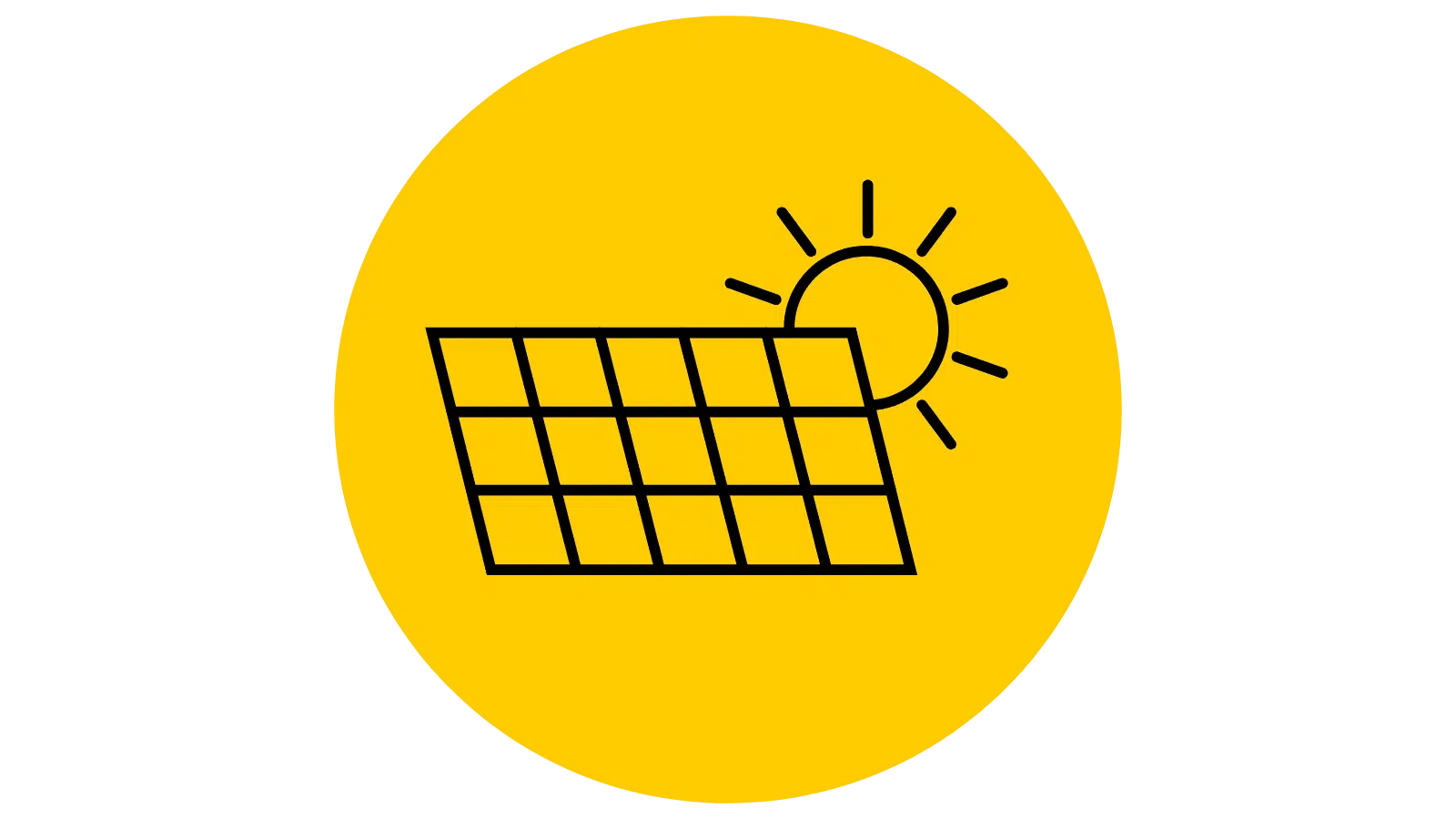 Icon PV-Modul Sonne gelb